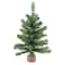 18" Unlit Mini Canadian Pine Medium Artificial Christmas Tree with Faux Wood Base